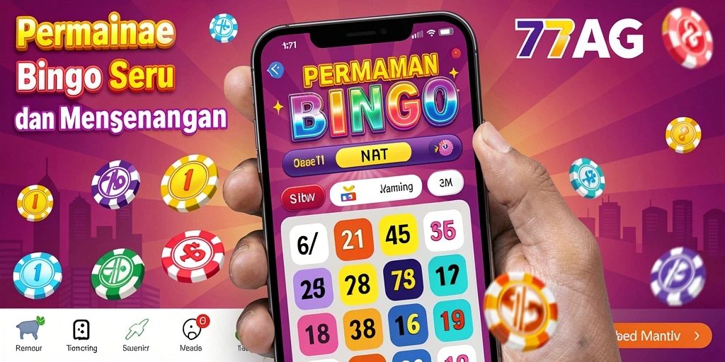 Tampilan gameplay nyata dari permainan Bingo di 77AG.
