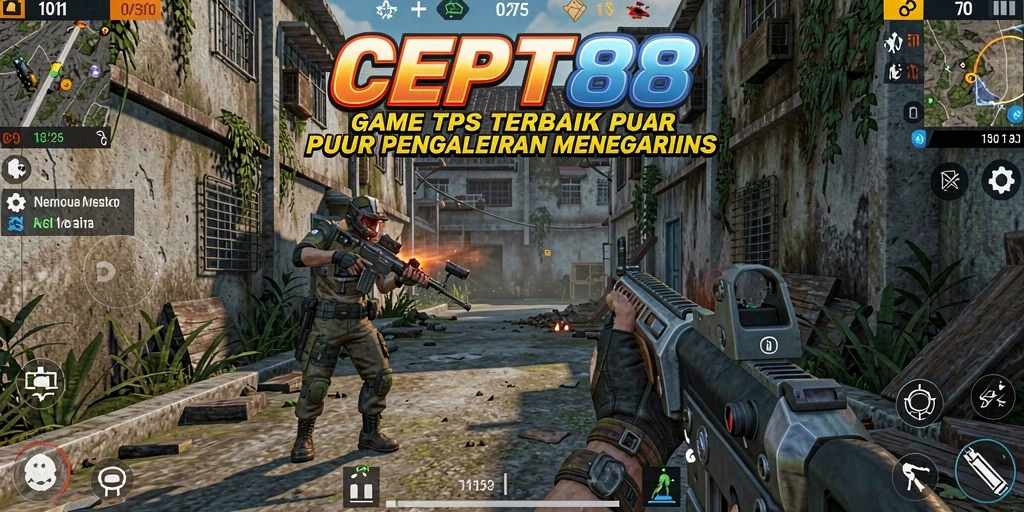 Screenshot dari gameplay CEPAT88 yang menunjukkan aksi menegangkan dalam TPS.