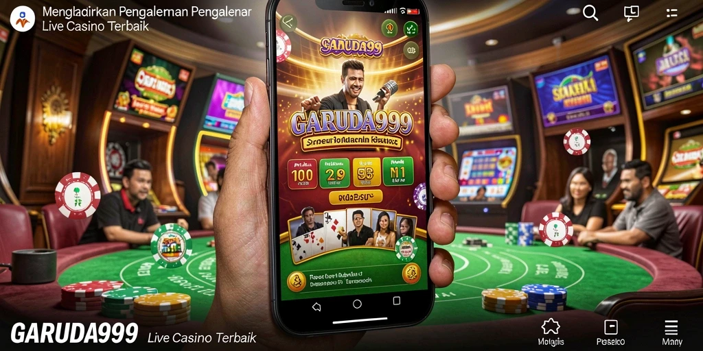 Gameplay menarik Live Casino GARUDA999 dengan dealer langsung.