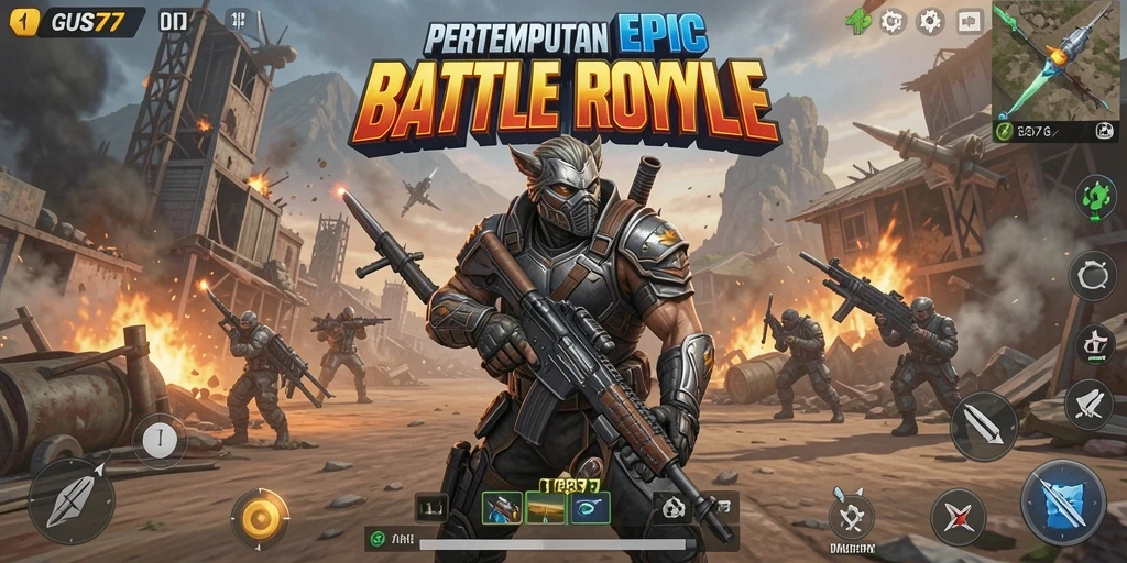 Gameplay intens di arena GUS77 dengan pertempuran seru.