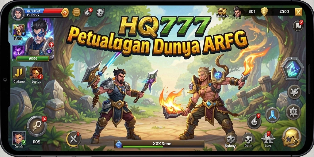 Tangkapan layar HQ777 menampilkan aksi pertarungan seru dalam permainan ARPG.