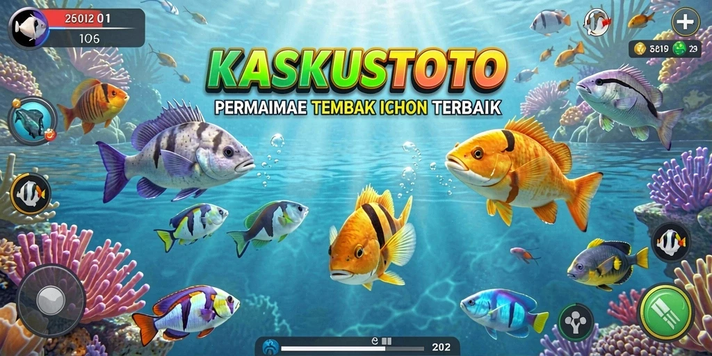 Tampilan gameplay KASKUSTOTO yang menampilkan aksi menembak ikan.