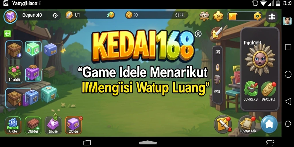 Tampilan screenshot gameplay KEDAI168 menunjukkan kedai yang berkembang dengan baik.