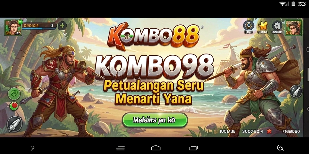 Tampilan gameplay <strong>KOMBO88</strong> menampilkan petualangan yang mendebarkan di berbagai lokasi.