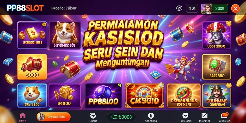 Tampilan menarik gameplay PP88SLOT yang penuh warna.
