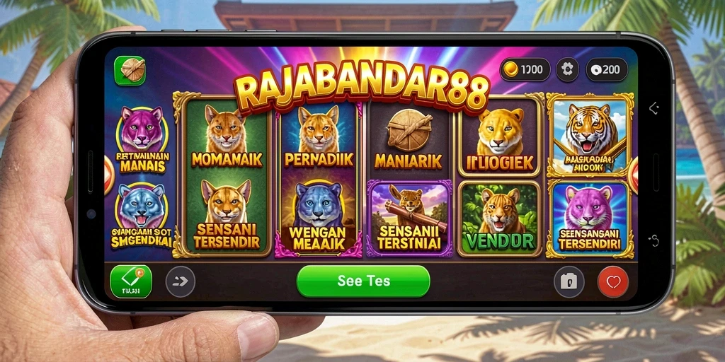 Tampilan gameplay penuh warna dan menarik di RAJABANDAR88.