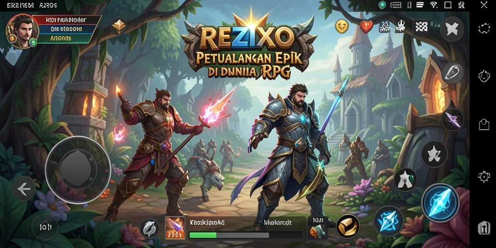 Screenshot gameplay REZIXO yang menampilkan pertarungan seru dan karakter unik.