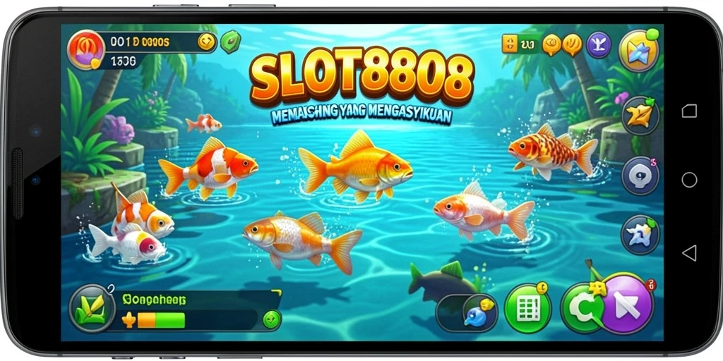 Tampilan gameplay menarik di SLOT8808 dengan berbagai jenis ikan.