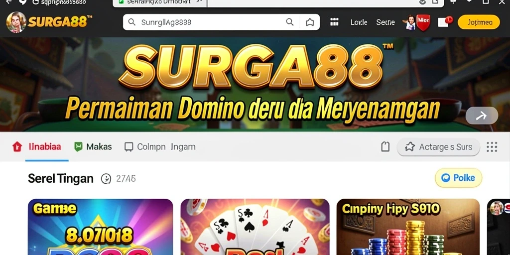 Tampilan gameplay SURGA88 yang seru dan interaktif dalam permainan Domino.